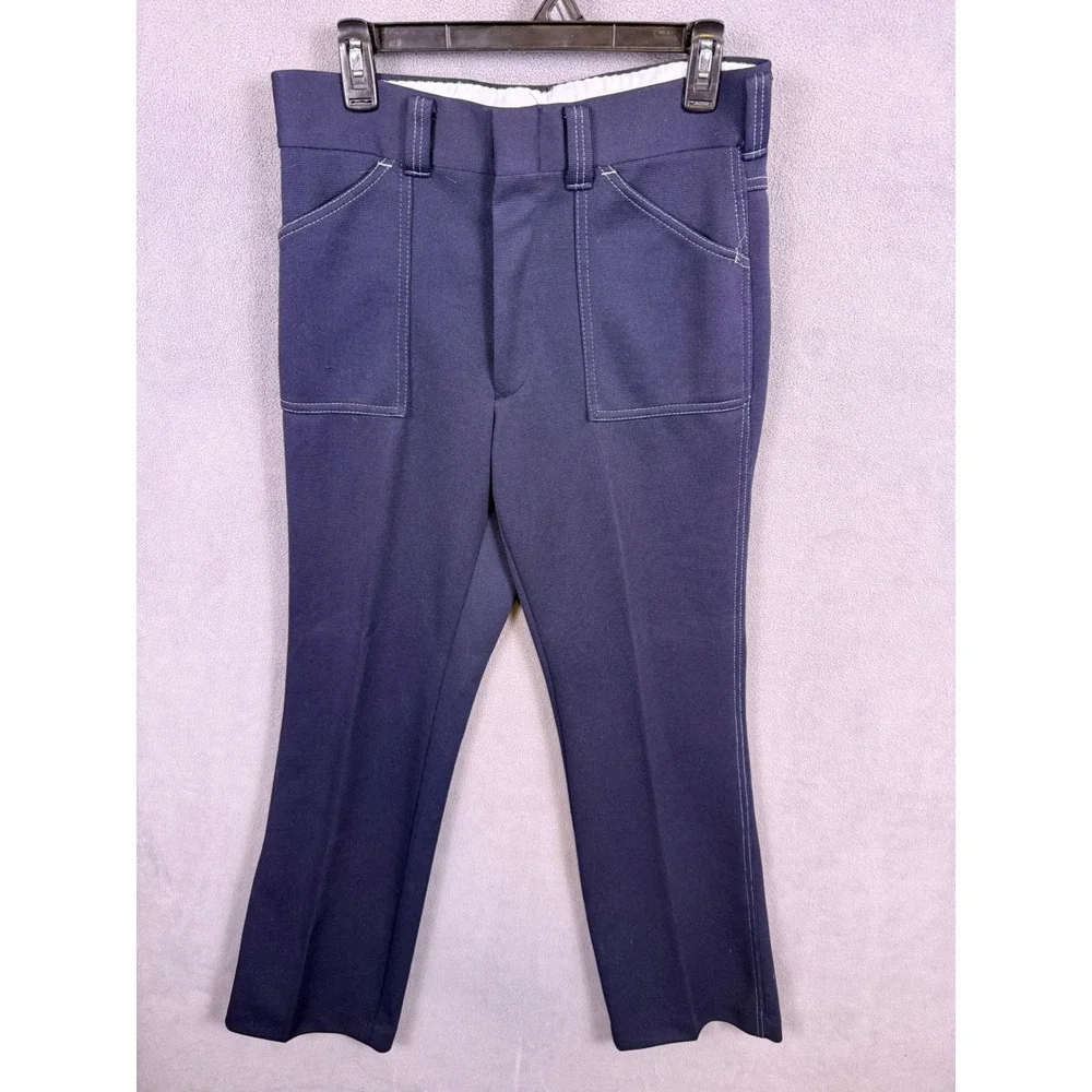 VTG 70s Levis Panatela Leisure Suit Mens L Tall Blue Disco Rockabilly Western